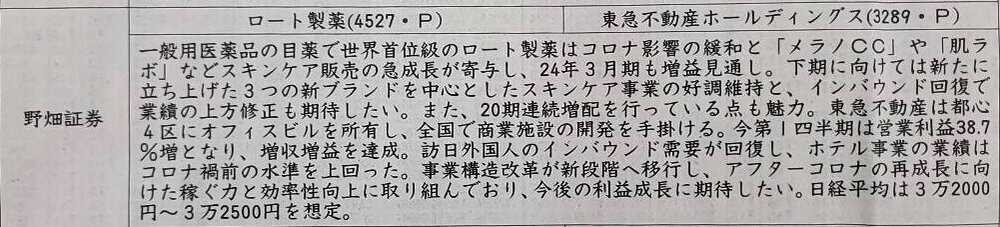 証券新聞紹介銘柄　2023年10月19日